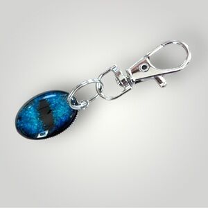 𝑯𝒂𝒏𝒅𝒎𝒂𝒅𝒆 Blue Dragon Eye Keychain w/Gift Bag